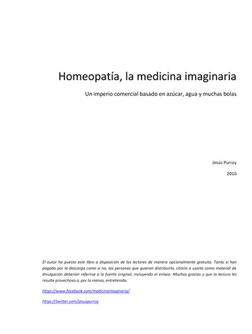 Homeopatia, la medicina imaginaria