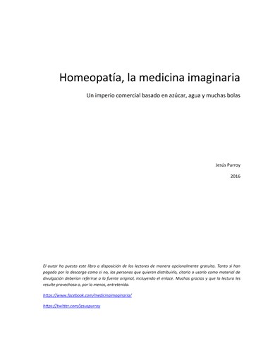 Homeopata, la medicina imaginaria